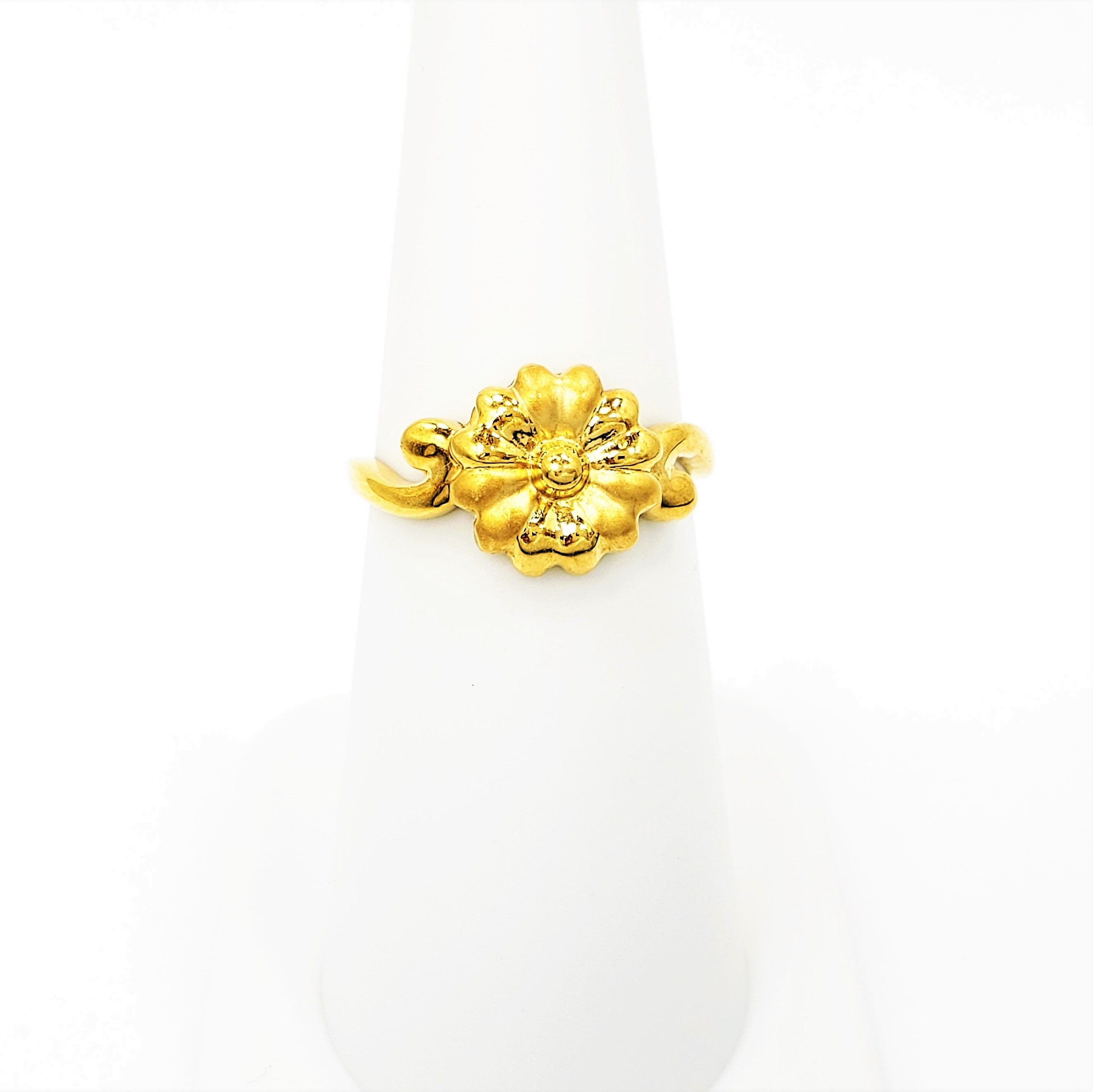 [未使用・保管品] ROGAR ロガール 22K GOLD PLATING 22K Solid Yellow Gold Ring Genuine Hallmarked 916