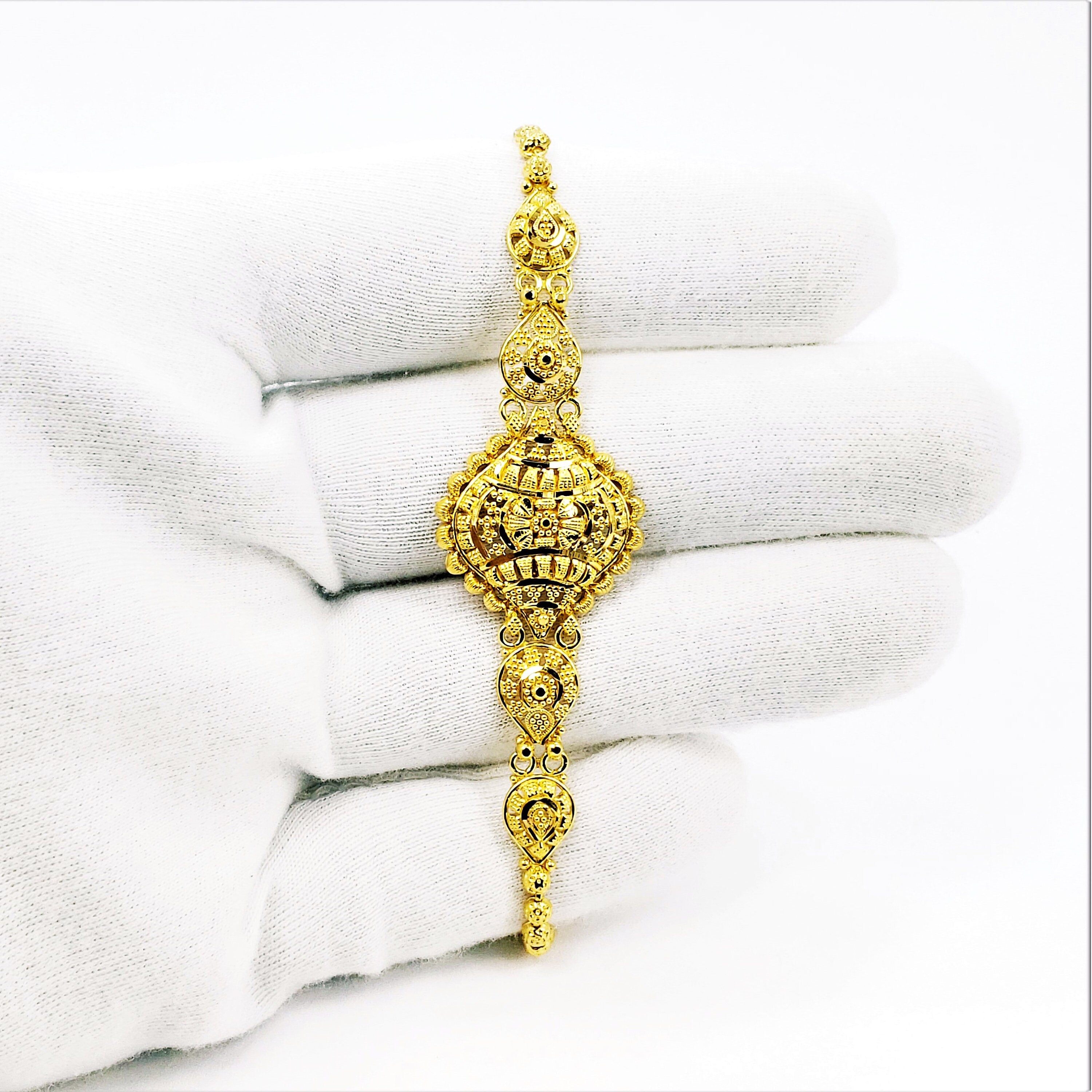 22K Yellow Gold Bracelet 6 7 Adjustable Genuine Hallmarked 916