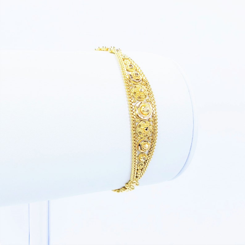 GOLDSHINE 22K Solid Gold Bracelet Girl 55.75 - Etsy