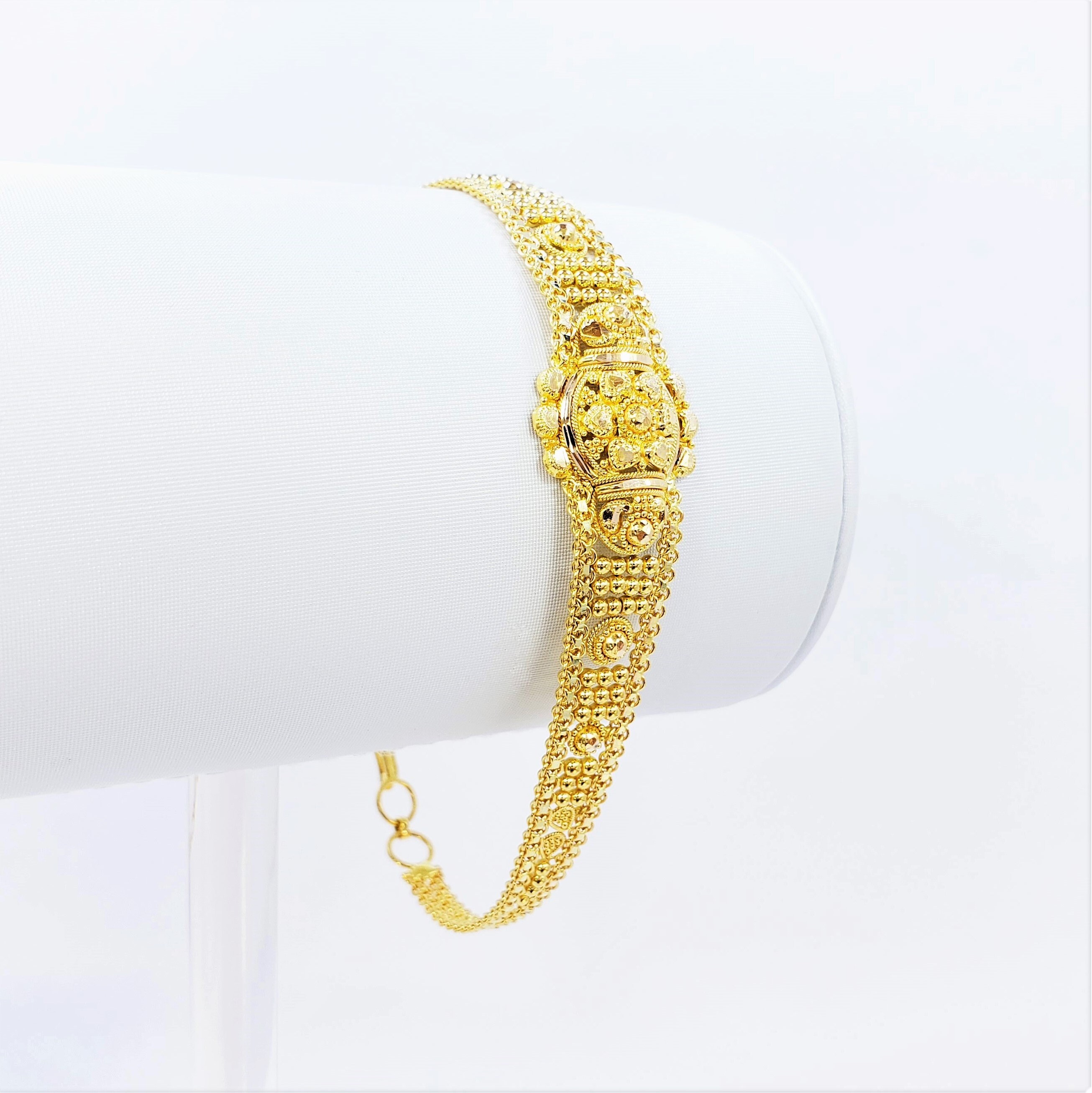 22k gold on sale bracelets for ladies