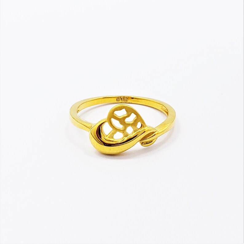 Wedding Bands 22k Solid Gold Ring Women Size 6 75 Genuine Hallmark 916 Beautiful Contemporary Rings