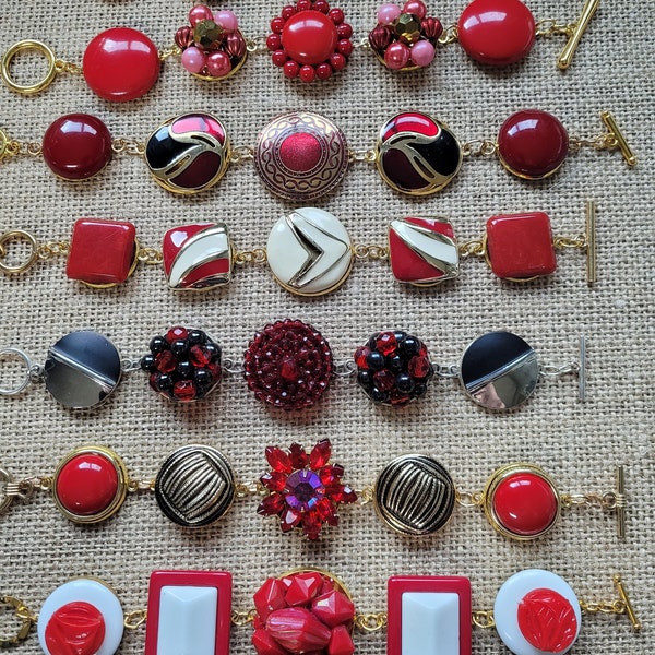 1 Red vintage earring bracelet