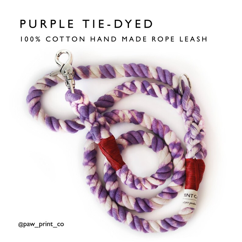 4FT Tiedyed rope leashes dog leash handdyed 100 cotton Etsy