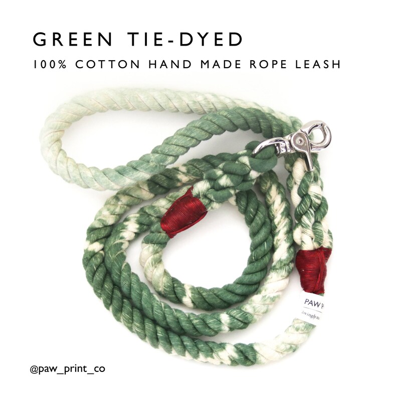 4FT Tiedyed rope leashes dog leash handdyed 100 cotton Etsy