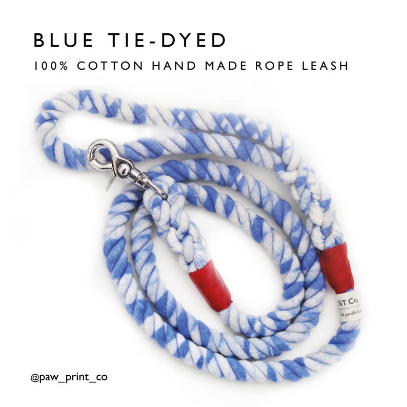 4FT Tiedyed rope leashes dog leash handdyed 100 cotton Etsy