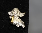 Angel Playing the Flute Brooch