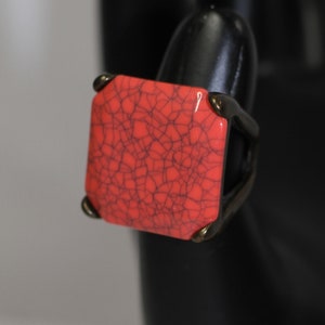 Red Jasper Square Ring (5 1/2)