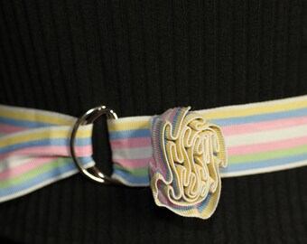 0000~SEASON 6 40mm Solid Color Fabric Belt main image 0