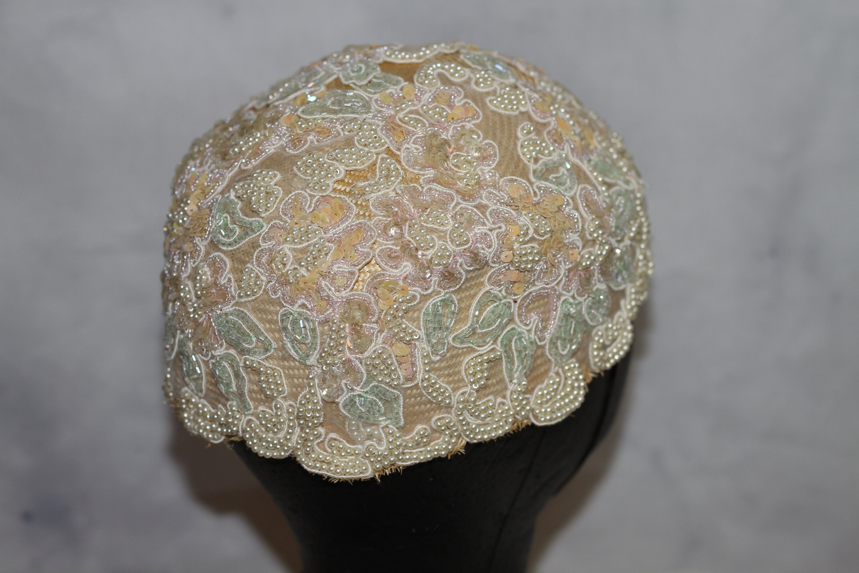 Joe Bill Miller Sequin Beaded Hat (6 7/8) - Etsy Ireland display picture 1