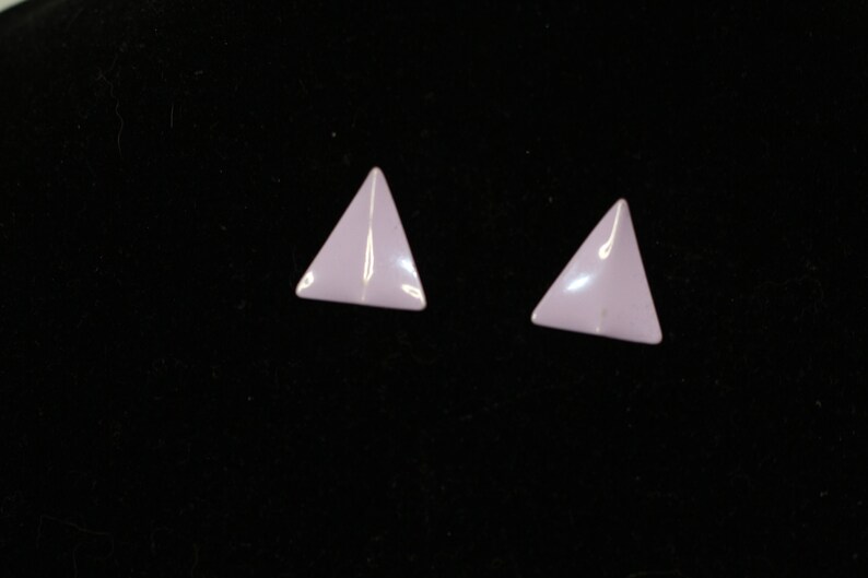 Purple Triangle Earrings