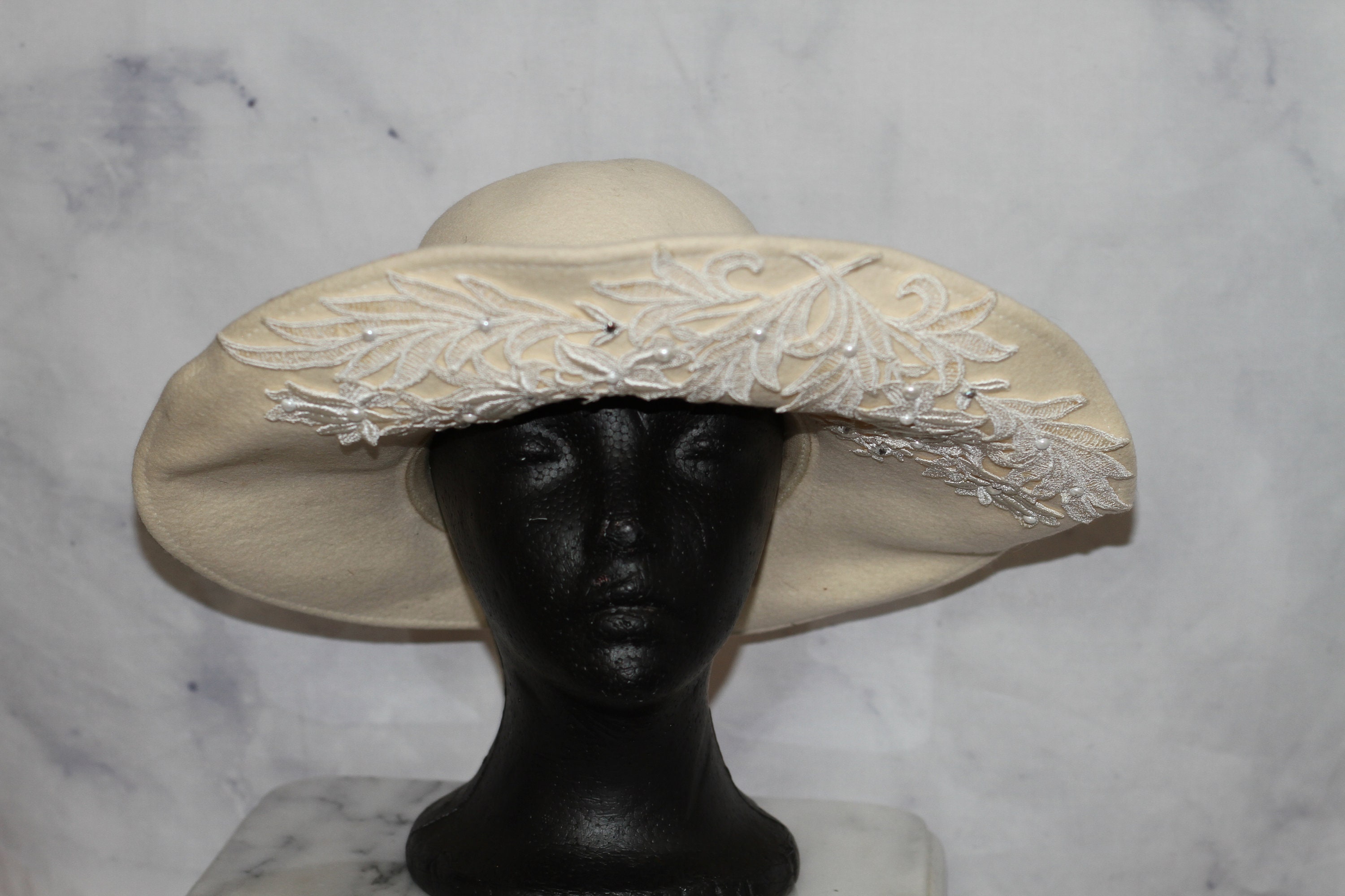 Mr. John Paris New York Wool Wide Brim Hat - Etsy display picture 3
