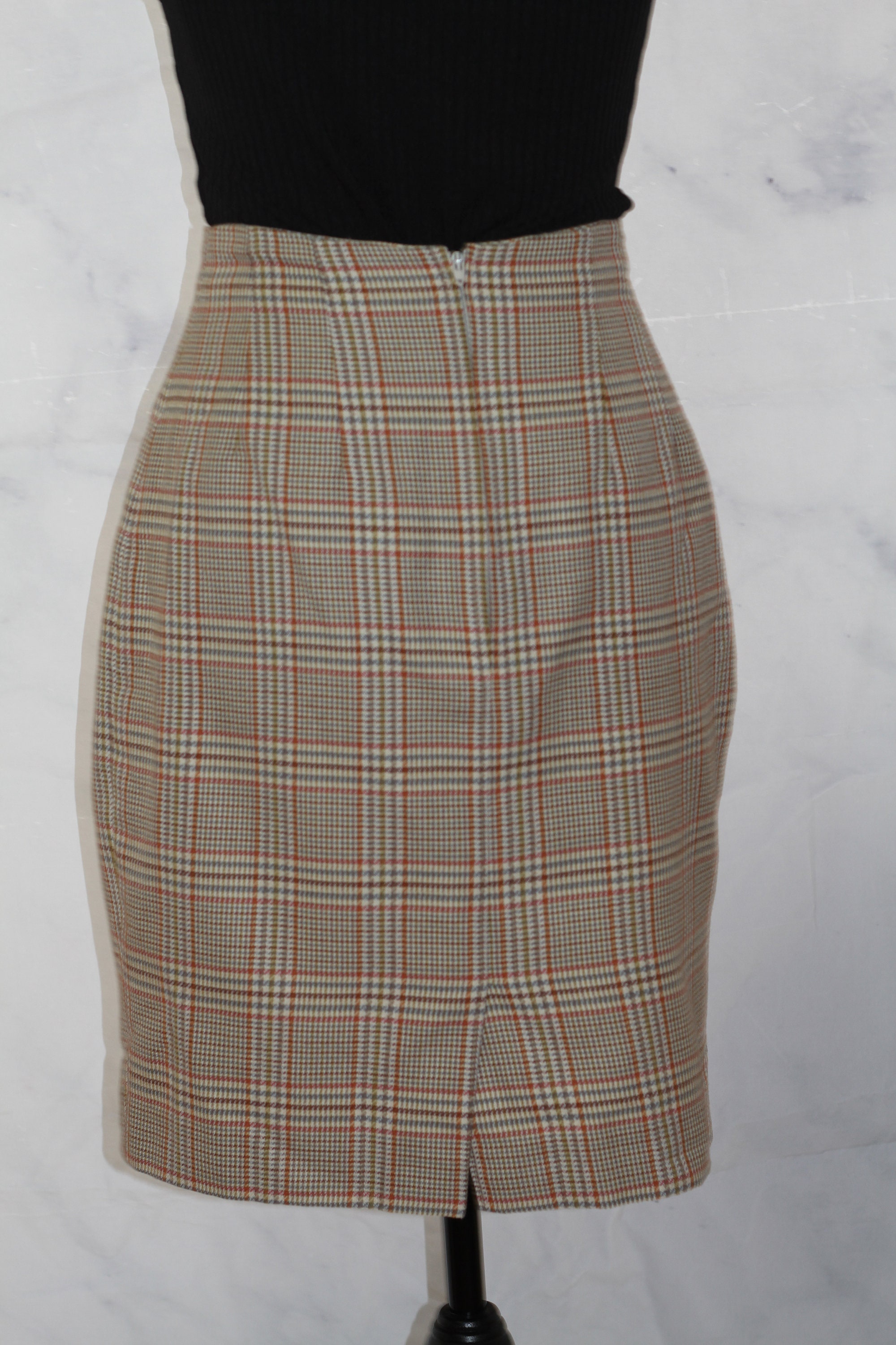 Casual Corner Plaid Skirt xs Etsy UK