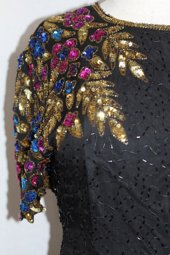 Multi Colored Sequin Beaded Gown - image 2
