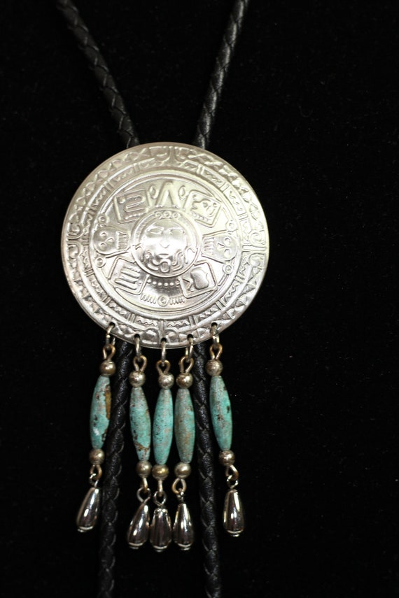 Silver & Turquoise Statement Adjustable Necklace - image 1
