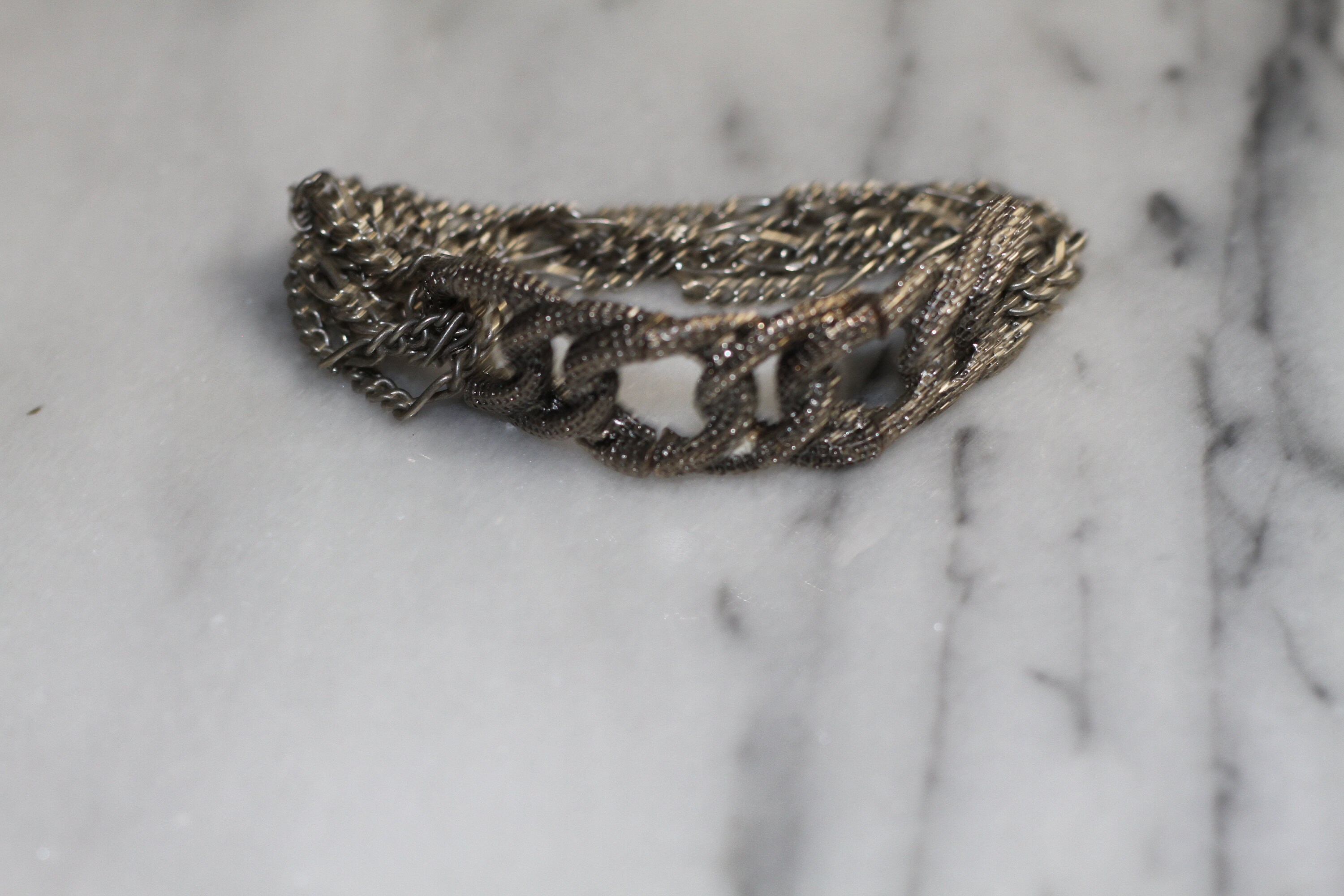 シルバーリンクチェーンブレスレット - Etsy 日本
