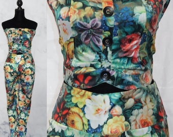 Silk Floral Top + Pants Set (s)