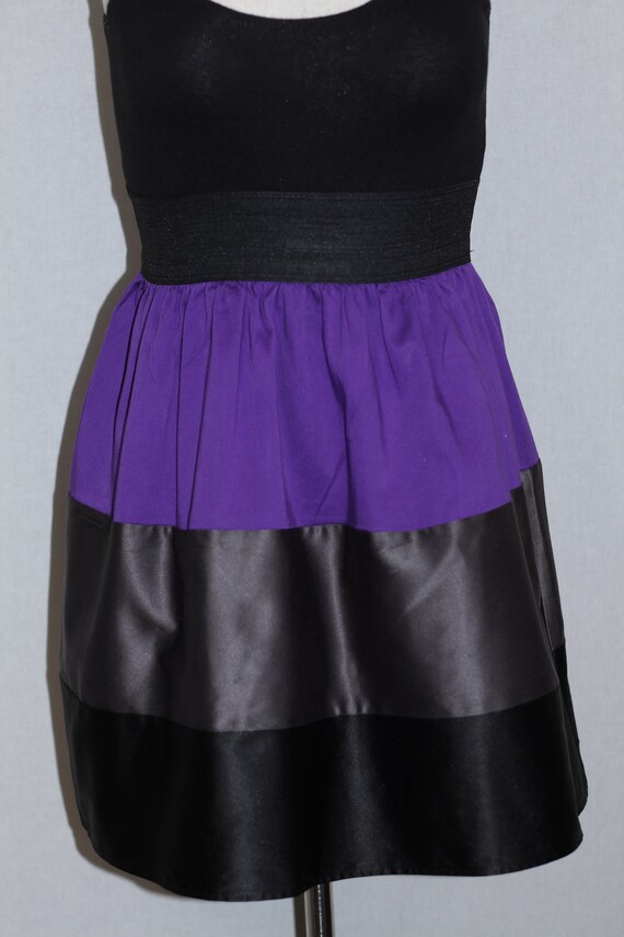 Black Grey Purple Dress - image 7