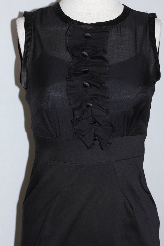 Black Ruffle Dress - image 5