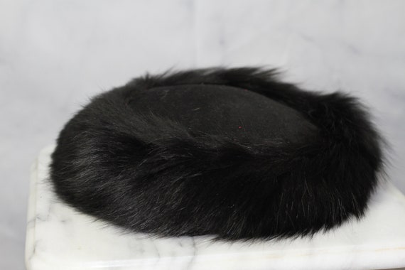 Fur Wool Round Black Hat (8) - Etsy display picture 3