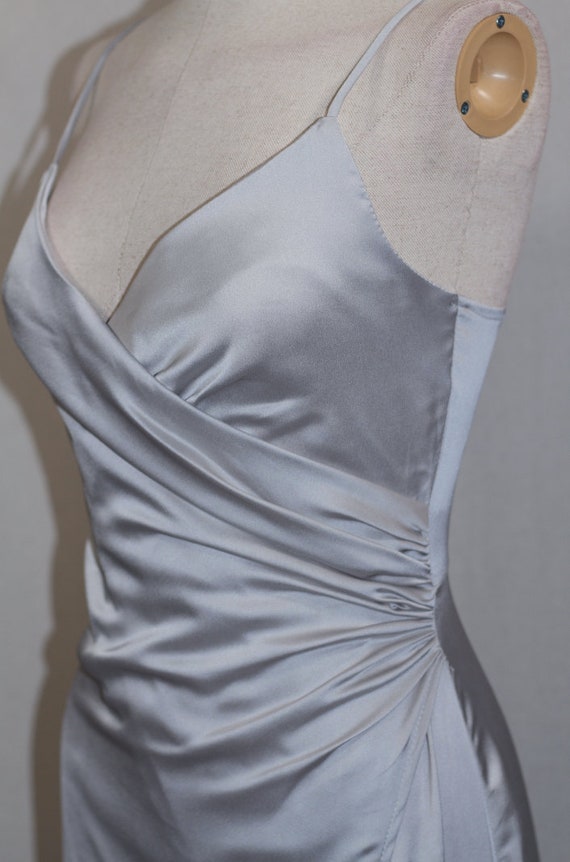 Silver Satin Gown - image 4