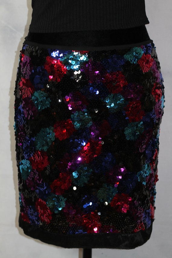 Multi Color Sequin Skirt (M) - image 4