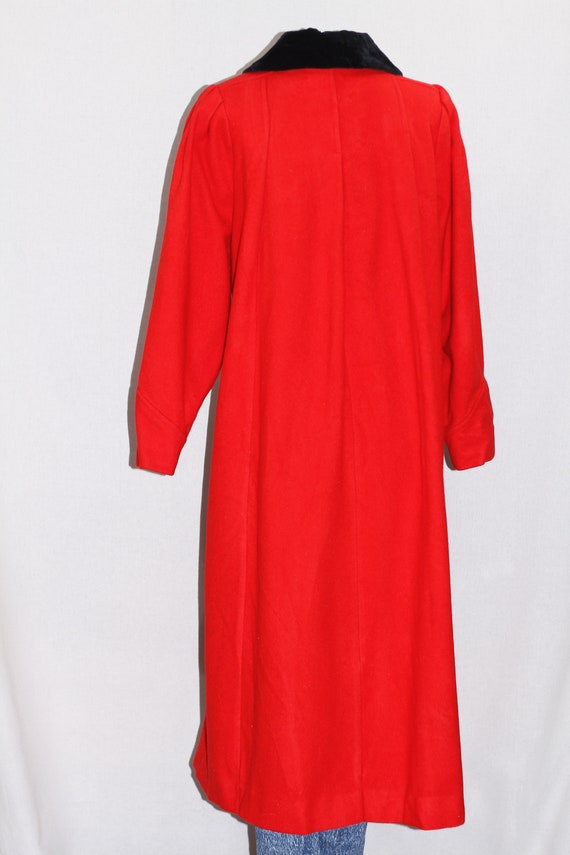 Charles Klein Red Wool Trench Coat - image 9