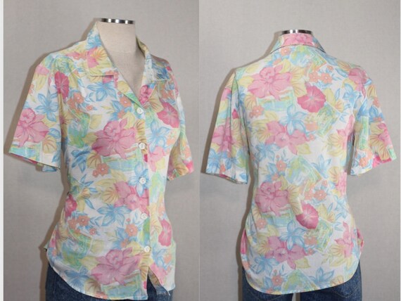 Cape Cod Floral Cotton Blouse - image 2