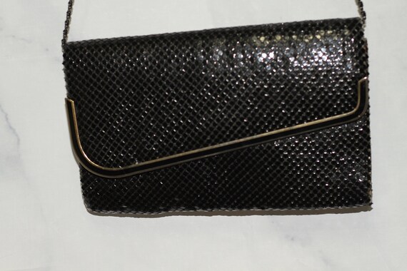 Glam Rock Convertible Clutch Black & Gold Handbag - image 7