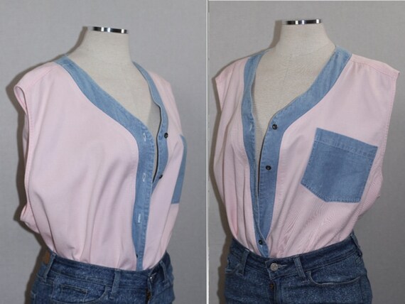 Fitting Image Pink & Blue Blouse - image 2