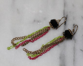 Multi Color Tassel Earrings