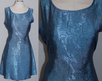 Thai Seide von One Time Blau Seiden Kleid ( e )