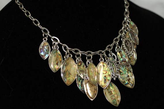Decorative Silver Leaf Necklace - image 3