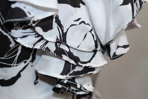 Black White Silk Dress - image 3