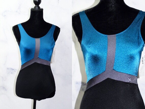 Eurotard Black Blue unitard (one size)