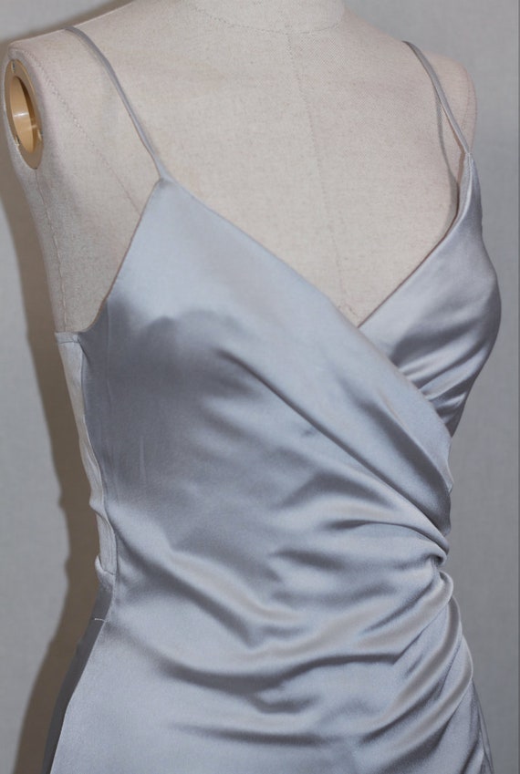 Silver Satin Gown - image 5