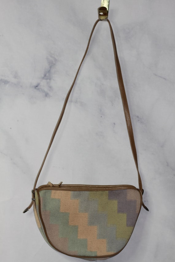 Pastel Multi- Color  Half Moon Hand Bag - image 6