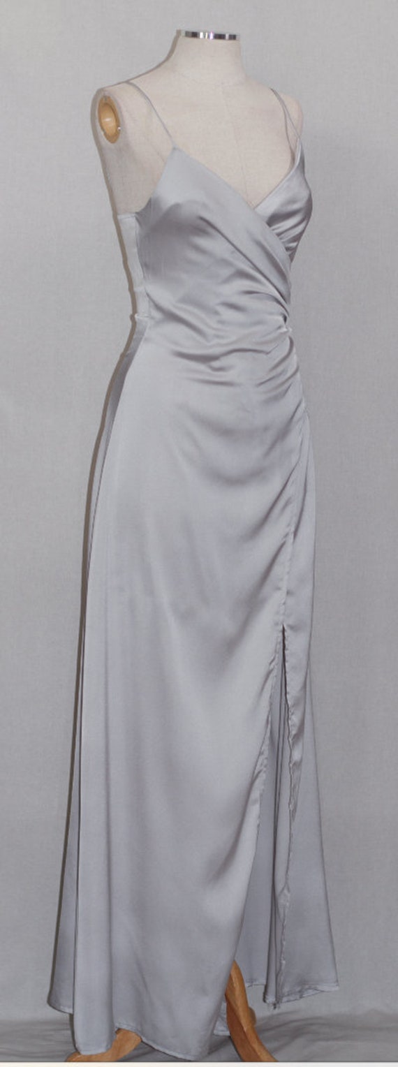 Silver Satin Gown - image 7