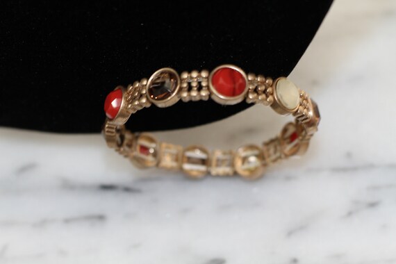 Multi Color Stone Gold Bracelet - image 5