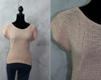 The Sweater Show Pink Pastel Cotton Sweater (S)