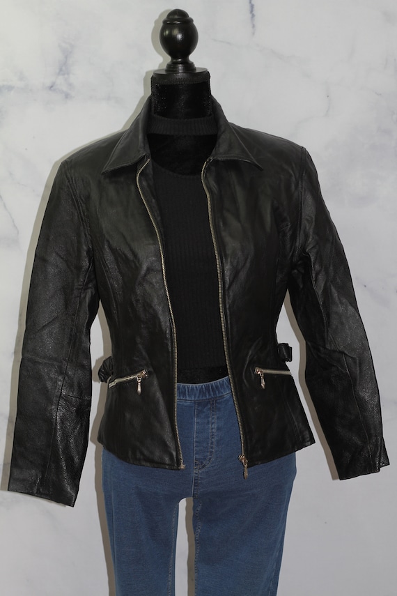 Wilson Leather Motorcycle Bomber Jacket (XS) - Gem