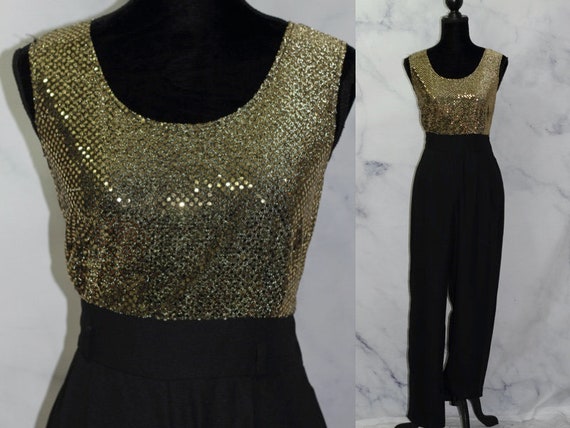 John Roberts Gold Metallic Jumpsuit  (10T) - image 1