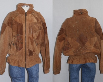 Winlit Brown Leather Bomber Coat