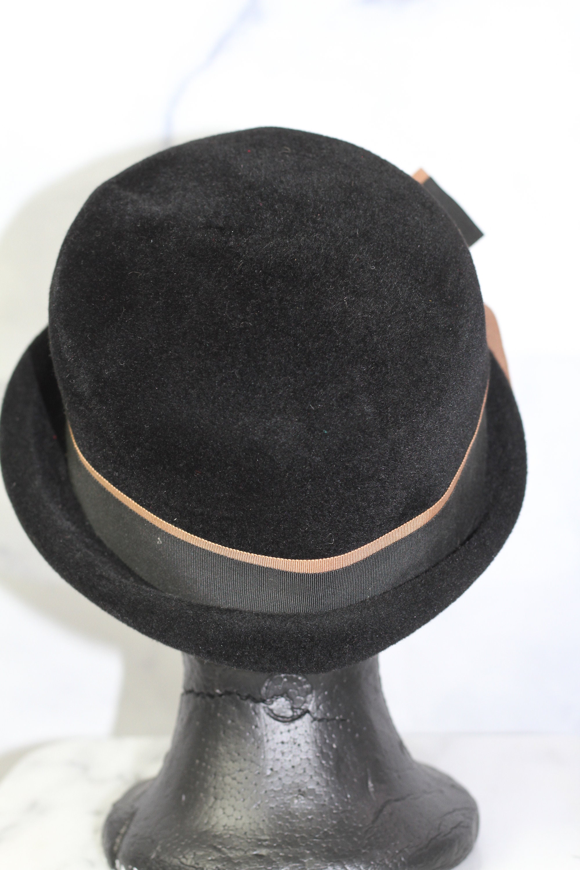 Encore Kutz Black Wool Cloche Hat (7 3/8) - Etsy