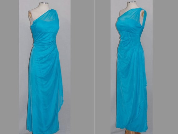 David's Bridal Blue Gown - Etsy David's Bridal Blue Gown - Etsy