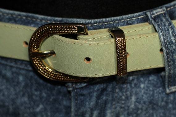 Green Leather Belt (14) - image 1