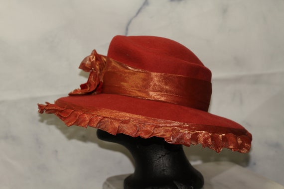 Mr. Hi Classic Wool Burnt Orange Wide Brim Hat (8) - image 6