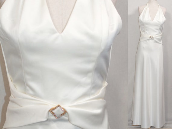 Let's Fashion White Halter Gown - image 8