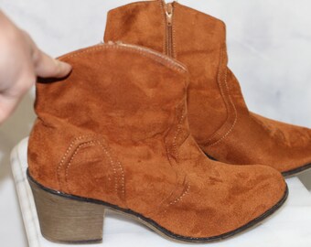 Papaya Brown Ankle Boots (7 1/2)