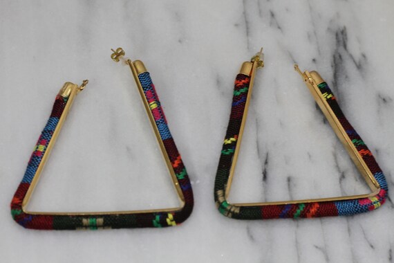 Multi Color Triangular Earrings - image 3