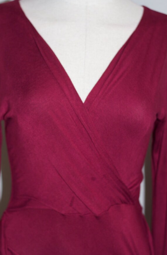 Cranberry Red Asymmetrical Dress - image 3